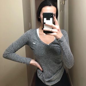 Gray long sleeved hollister shirt
